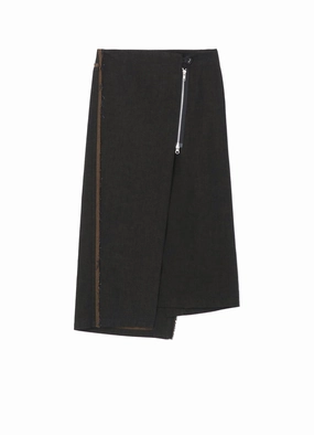 10oz DENIM PANELLED WRAP SKIRT Comfort Base