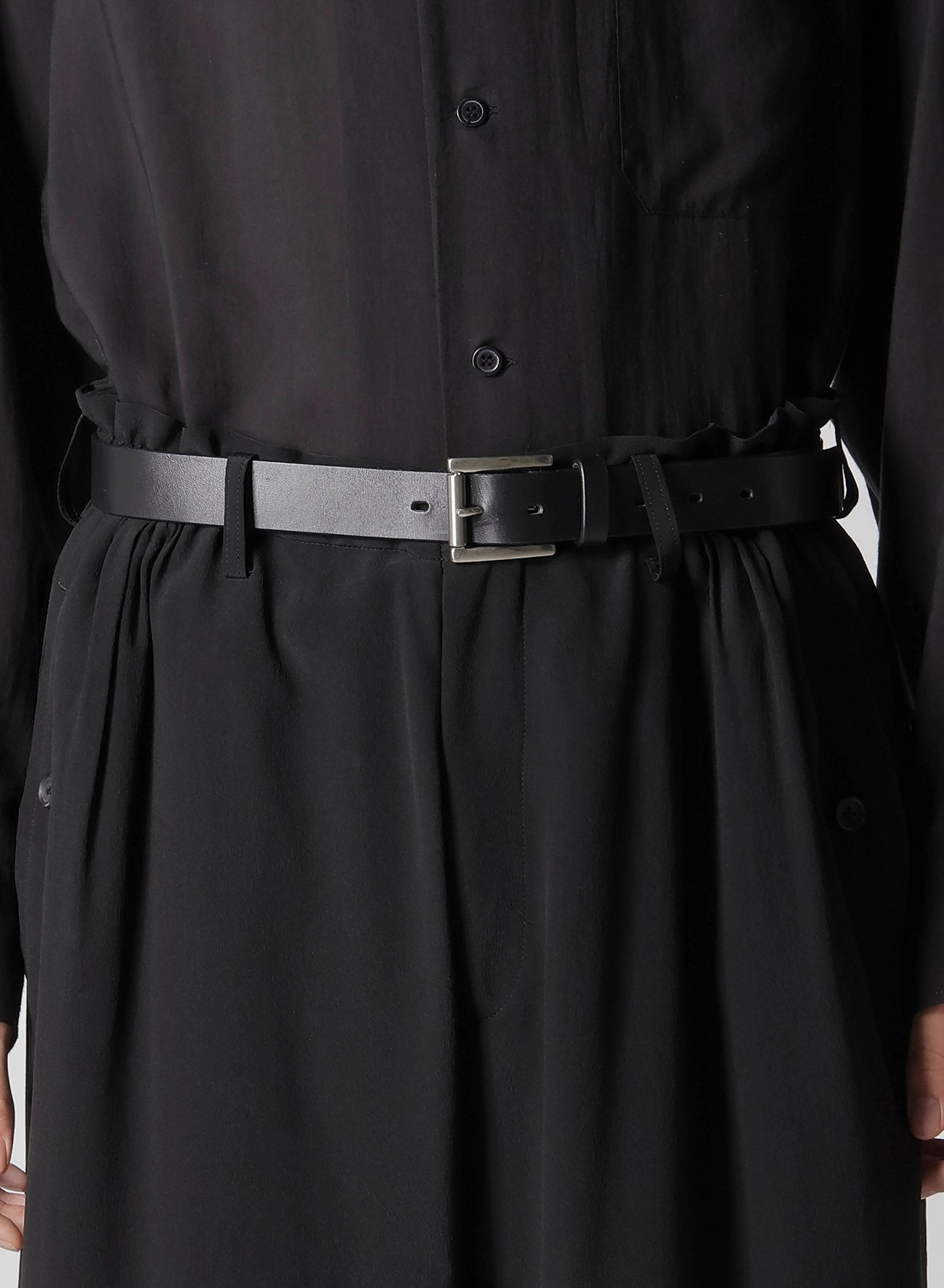 MachineWashableFabric 12M SILK DECINE TUCKED SEAM WIDE PANTS