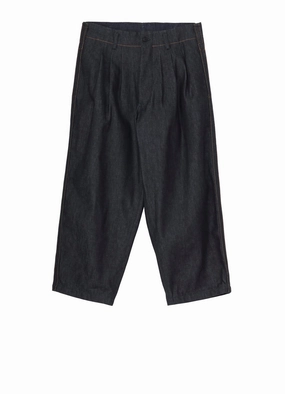 Sporty Comfort Wear 13oz UNEVEN YARN DENIM PANTS WITH COLOR COMBI STITCH