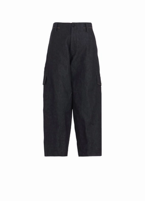 13oz UNEVEN YARN DENIM TUCK PANTS WITH COLOR COMBI STITCH Cold Weather Gear