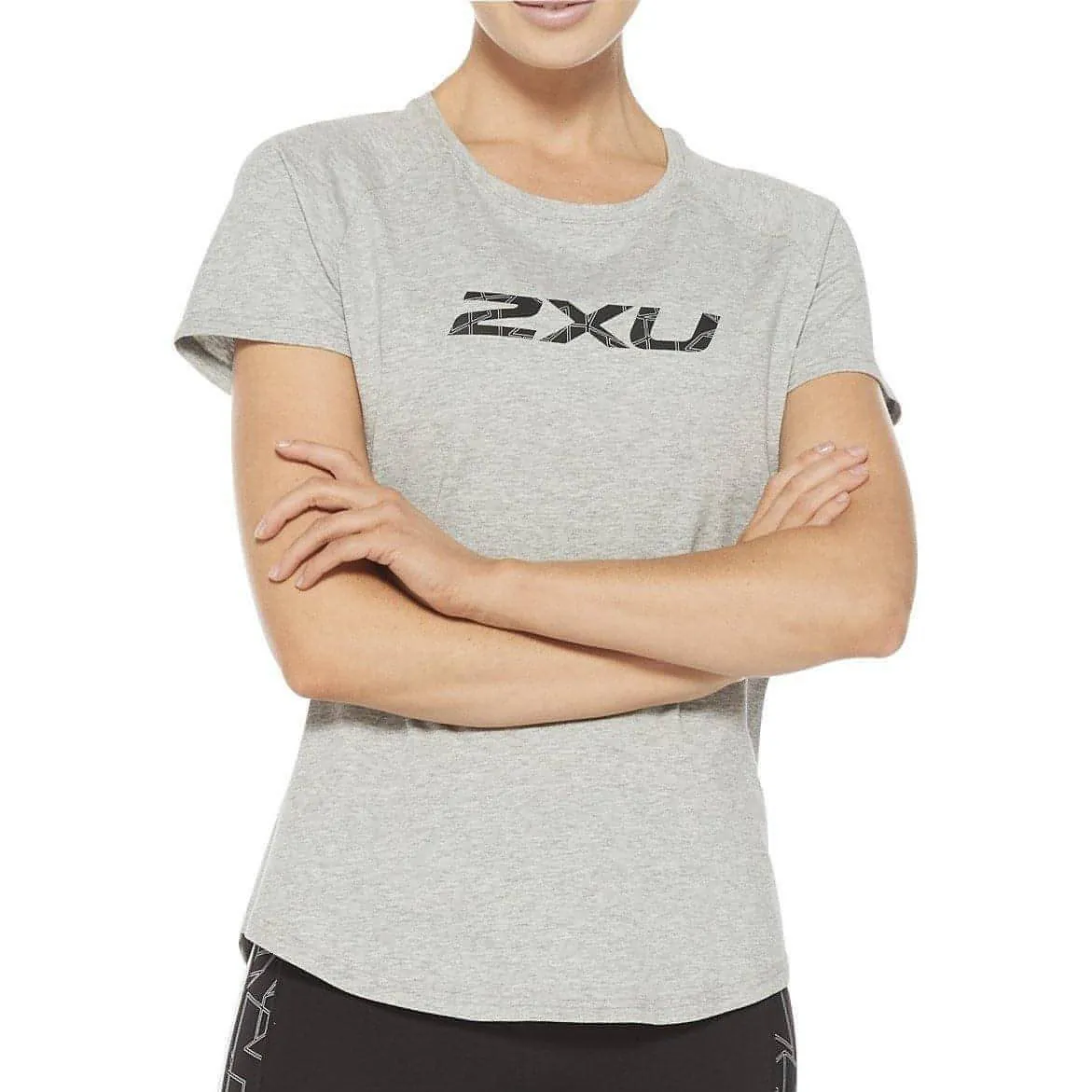 Versatile Layering Christmas 2XU Contender Short Sleeve Womens Running Top - Grey