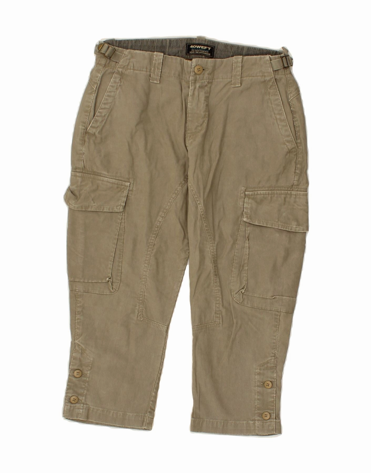 Stylish Outfit 40WEFT Mens Cargo Bermuda Shorts W30 Medium Beige Cotton