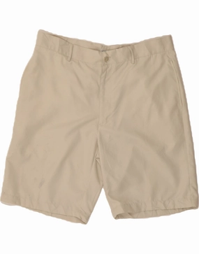 VINTAGE Mens Chino Shorts W38 XL Beige Polyester slim fit