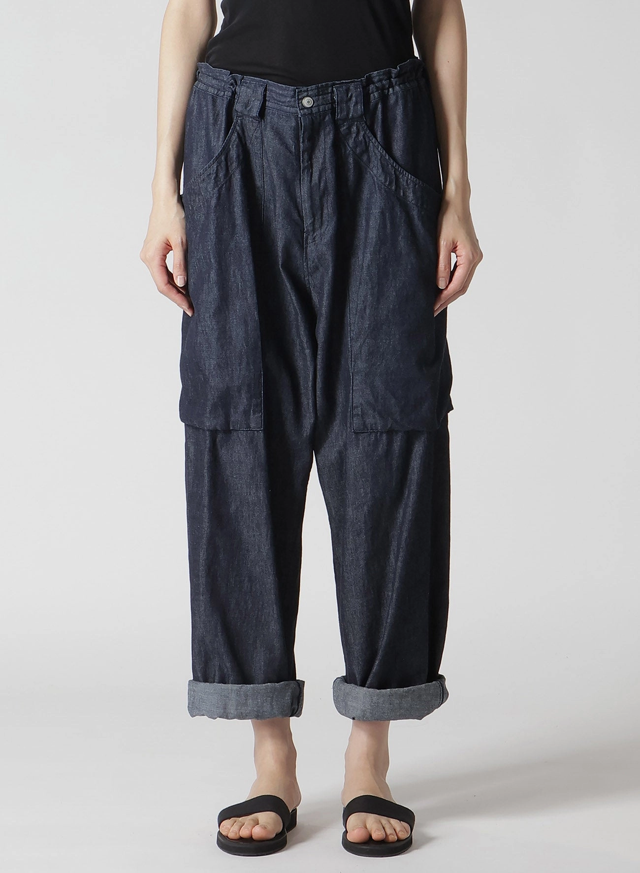 AntiPillingFabric 6oz TWILL DENIM B POCKET DETAIL PANTS