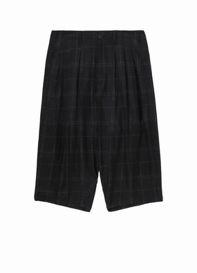 6TUCKS PLAID PANTS Comfy Ease Solid shade