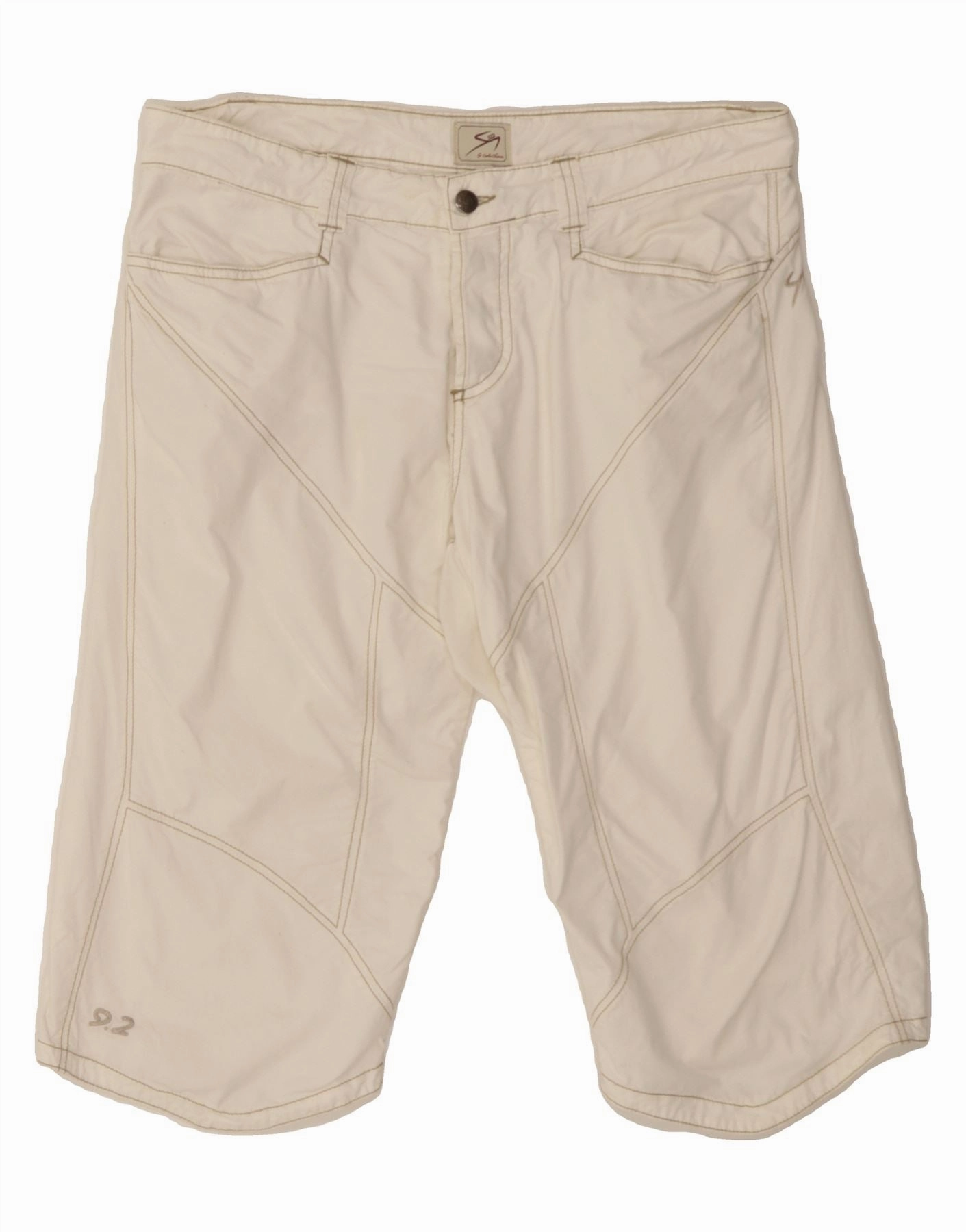 Comfy Cut Stylish Fit 9.2 BY CARLO CHIONNA Mens Bermuda Shorts W36 Large  White Cotton