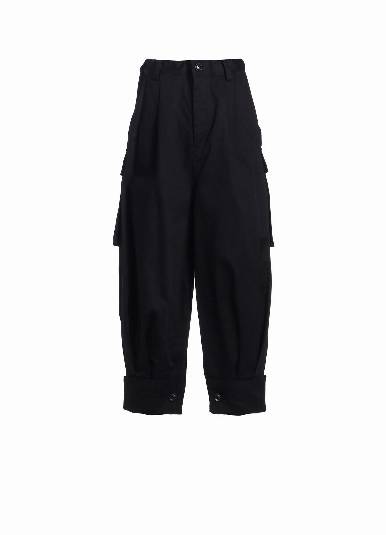 [Y's BORN PRODUCT] COTTON TWILL CUFFED HEM CARGO PANTS Relaxed fit wear