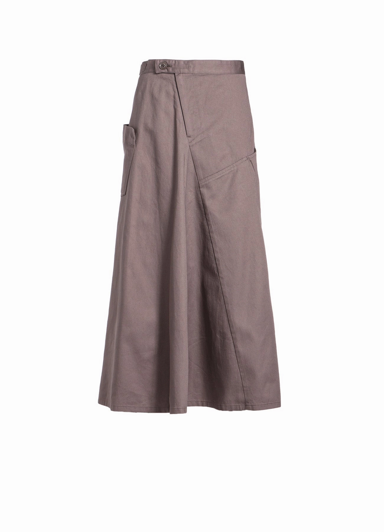 RecycledMaterial [Y's BORN PRODUCT] COTTON TWILL FLARE SKIRT WITH GUSSET