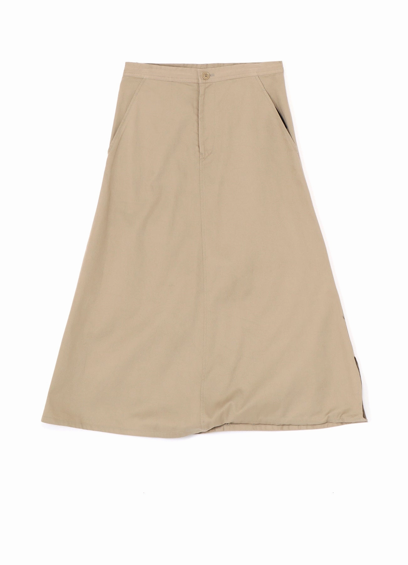 Flat Lock Seams [Y's BORN PRODUCT] COTTON TWILL SKIRT PANTS
