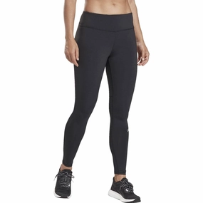 Reebok Essentials Womens Long Running Tights - Black Quick Dry Home Lounge Essential Fit