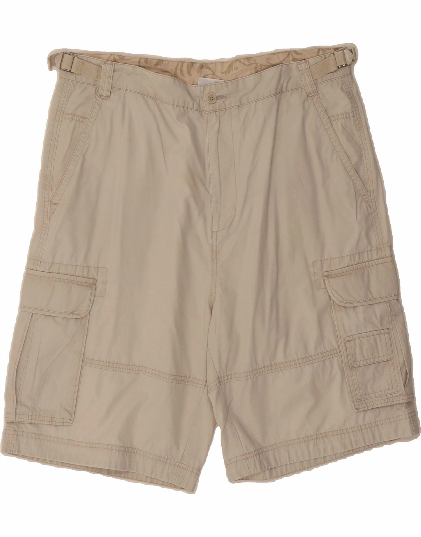 CHAMPION Mens Cargo Shorts 2XL W38 Beige tall sizing WideLegOpening
