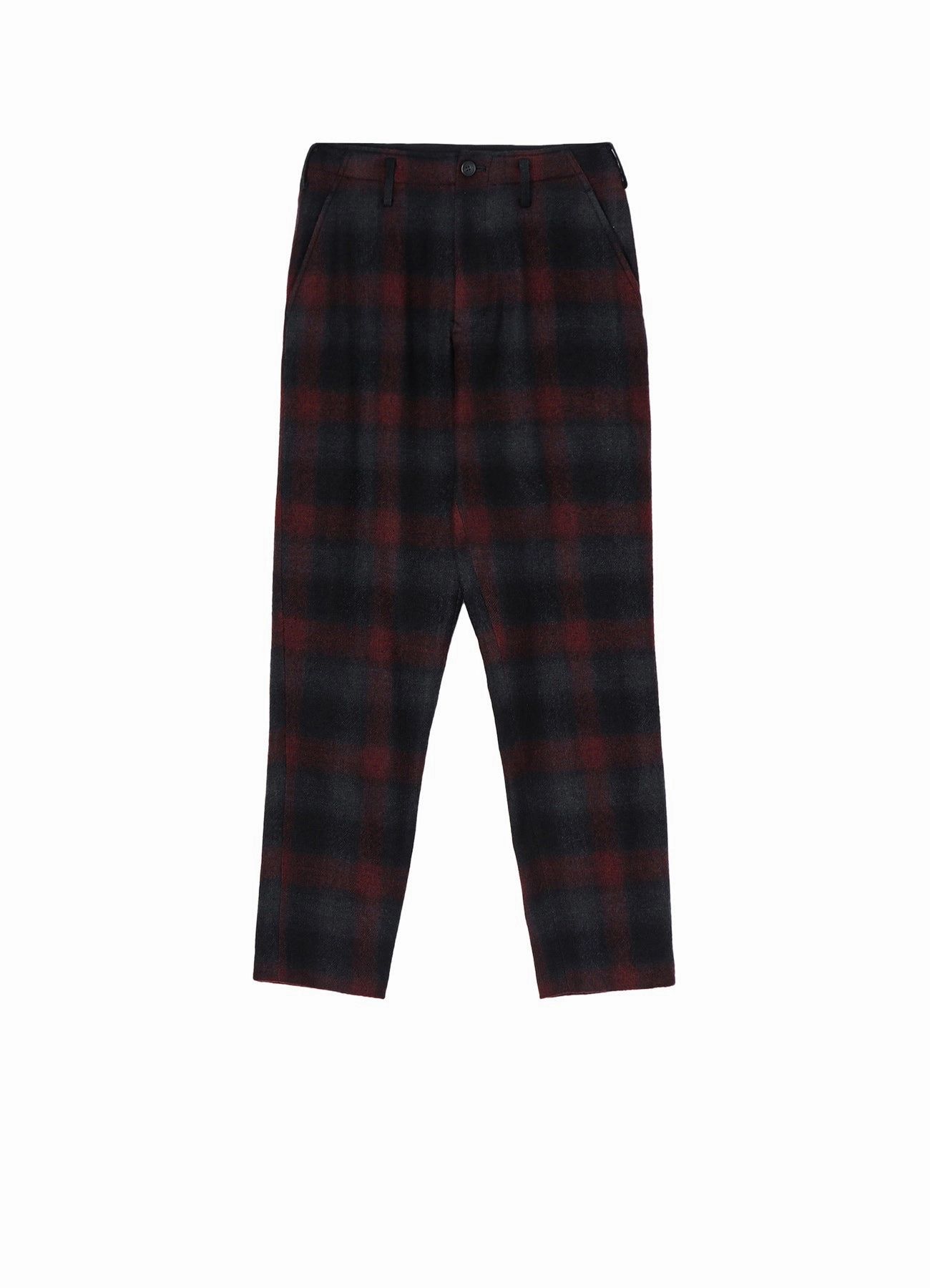 slim cut GREY OMBRE PLAID BASIC PANTS B