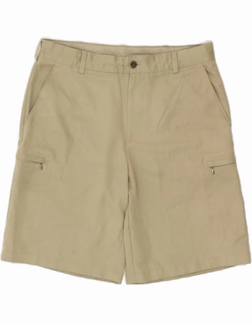 IZOD Mens Cargo Shorts W34 Large Beige Chill Flex