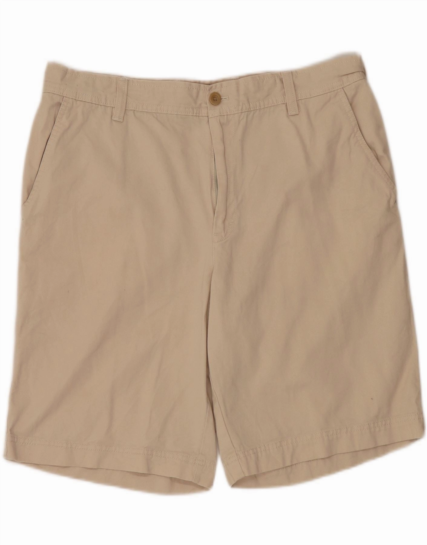 IZOD Mens Salt Water Chino Shorts  W38 XL Beige Cotton Quick Access Cargo Pockets relaxed shape
