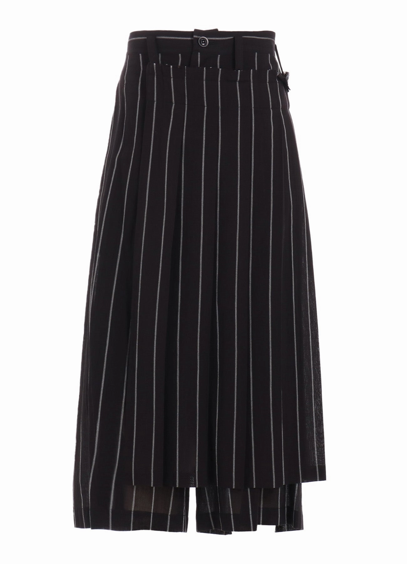 WASHER STRIPE WRAPT PLEATED PANTS Skinny Fit