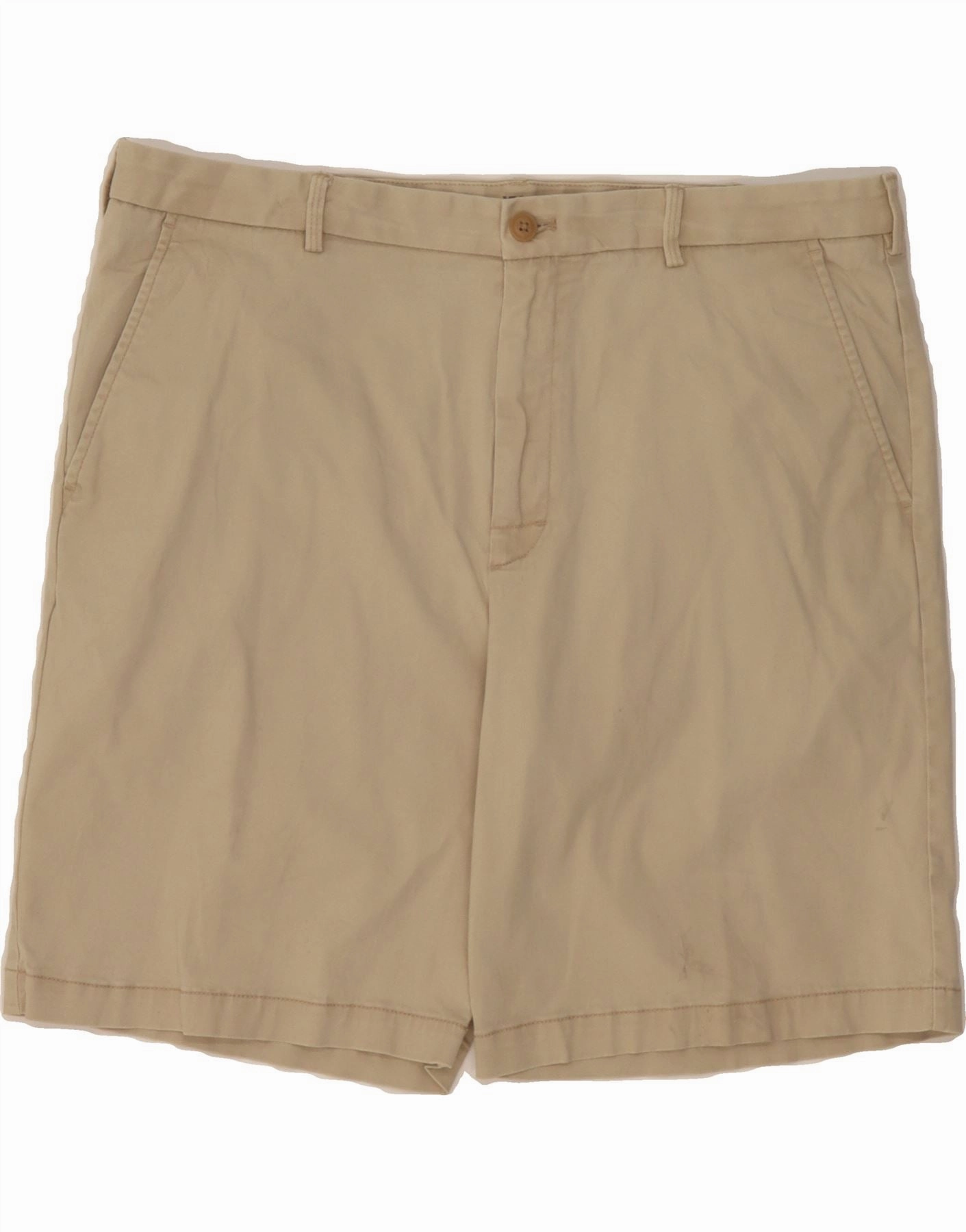 IZOD Mens Salt Water Chino Shorts W38 XL Beige Cotton Body Flex