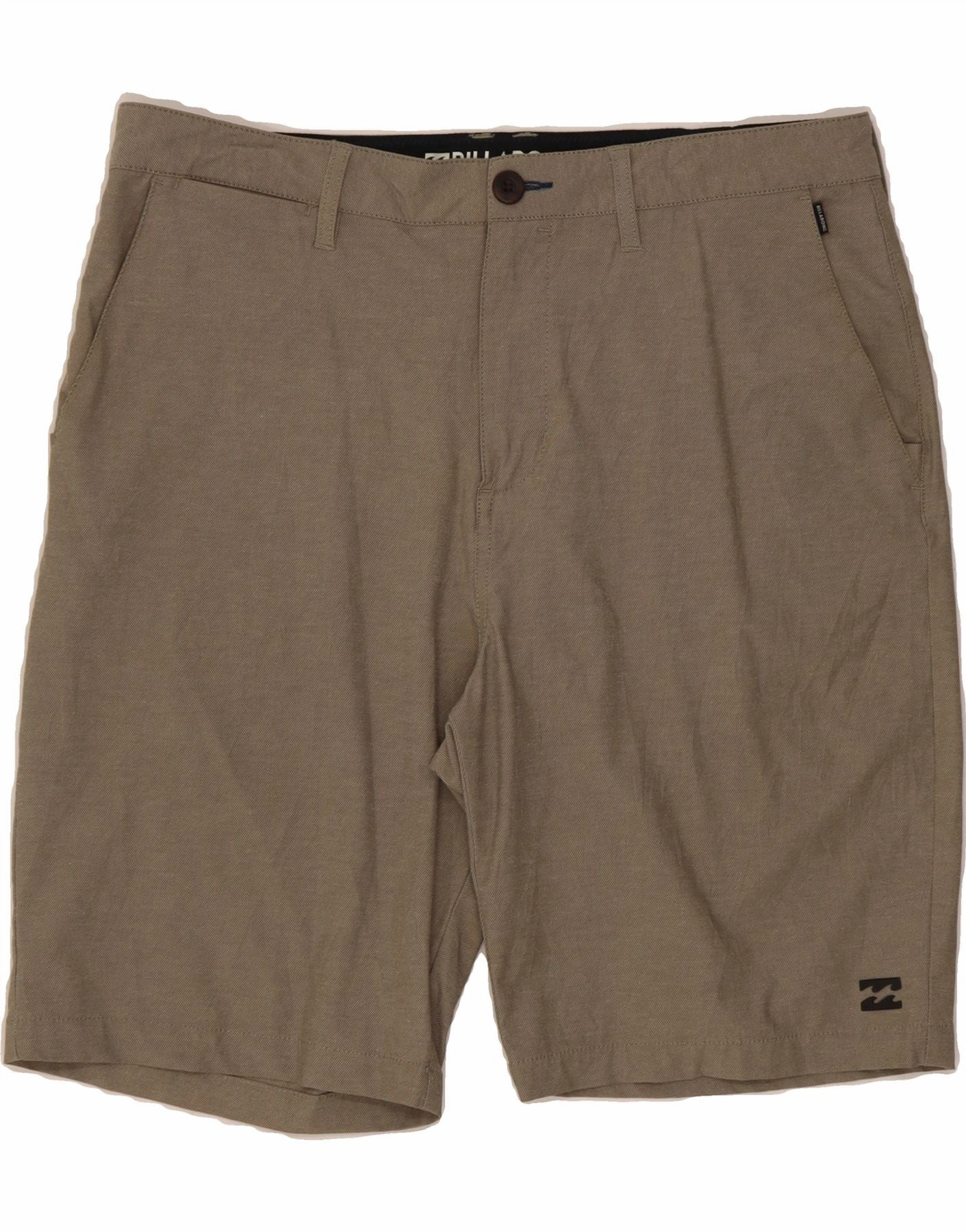 BILLABONG Mens Chino Shorts W34 Large Grey teen clothing Light Reflective Trim