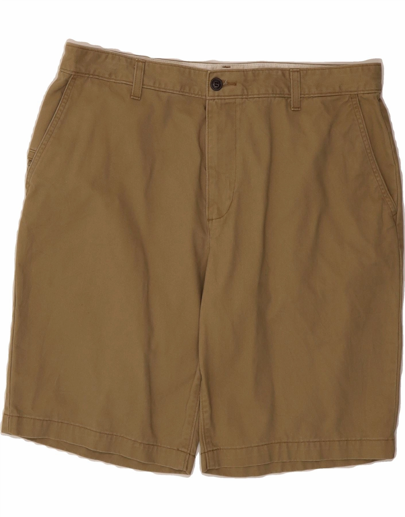 Performance Stretch DOCKERS Mens Chino Shorts W36 Large Brown Cotton