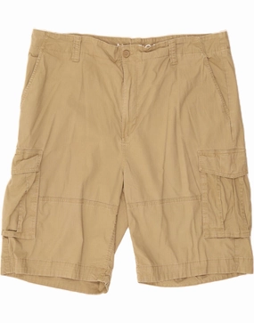 NAUTICA Mens Cargo Shorts W44 2XL Beige Cotton Stretch performance Gothic style
