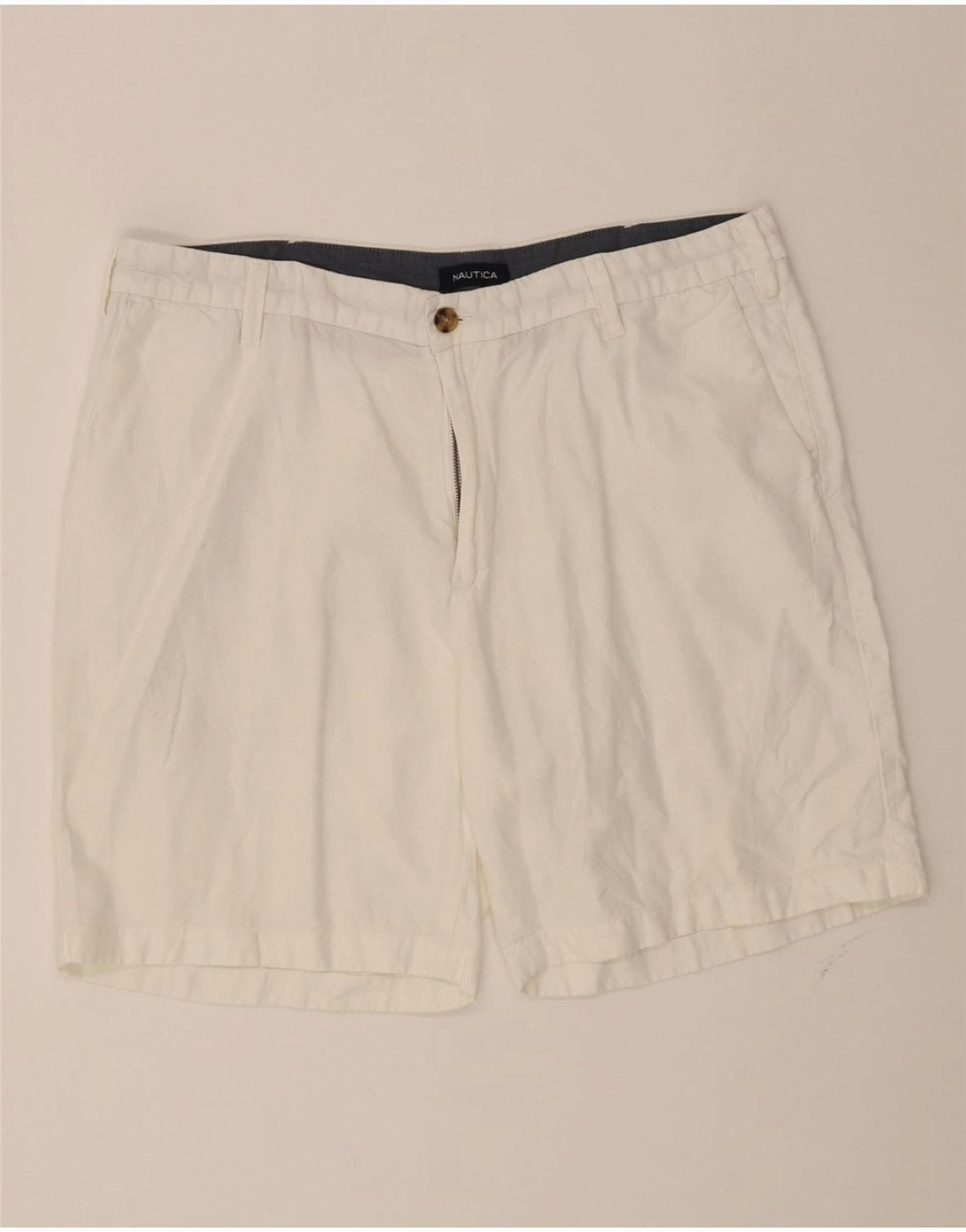 UPFProtection NAUTICA Mens Chino Shorts W38 XL White Linen
