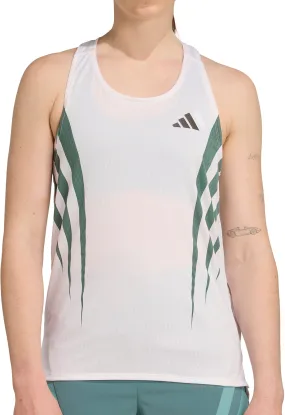 Travel Comfort adidas Adizero Archive Womens Running Vest Tank Top - White