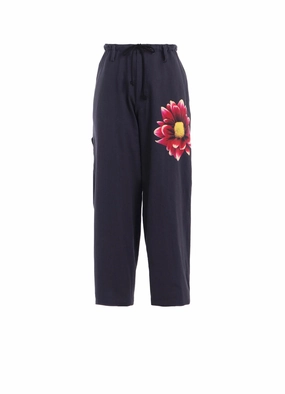 Belt loops Flattering Design Wear FLOWER PRINT PANTS "POPPY"