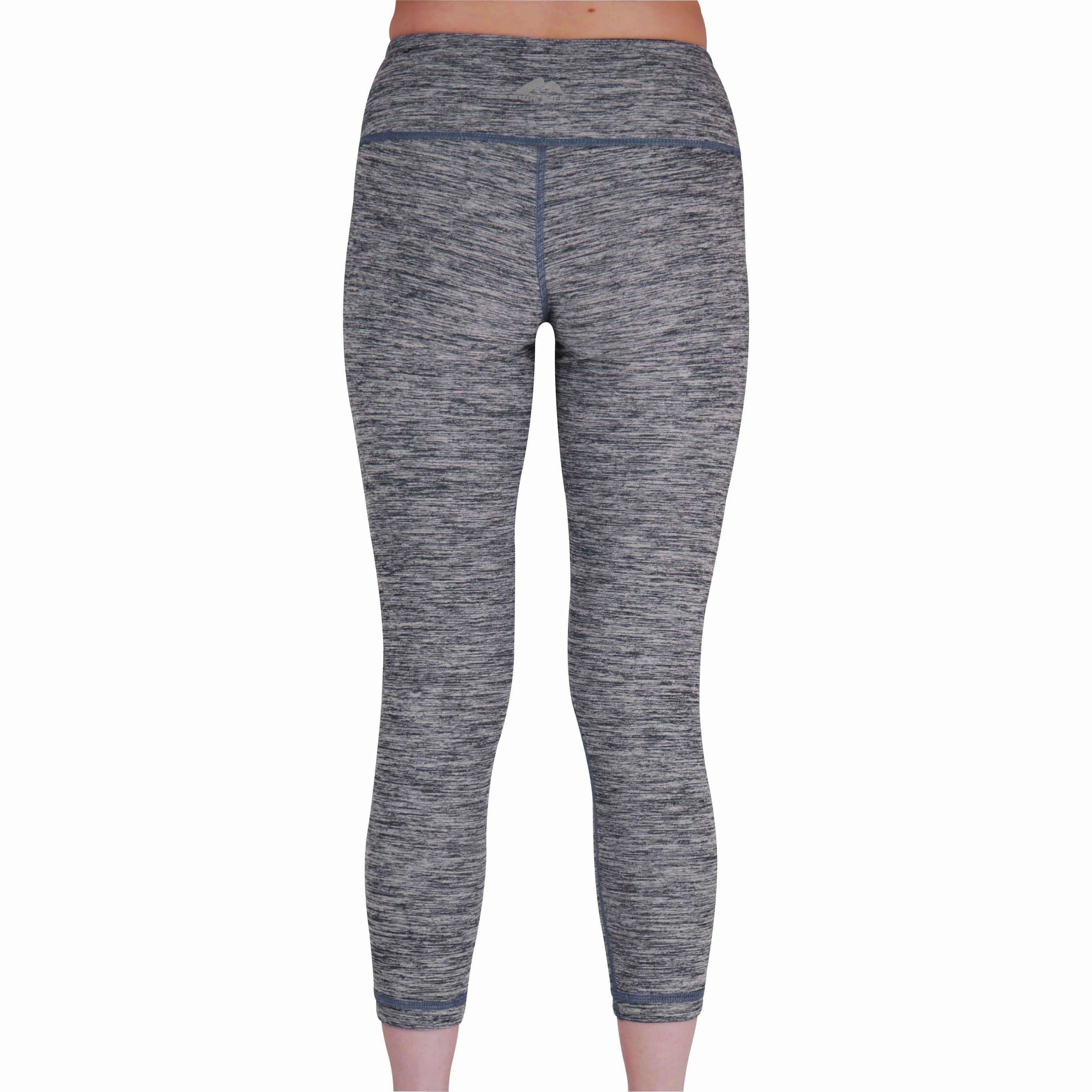 More Mile Reversible Graphic Womens 3/4 Capri Running Tights - Blue Casual Comfort Fit For Men Airport Travel