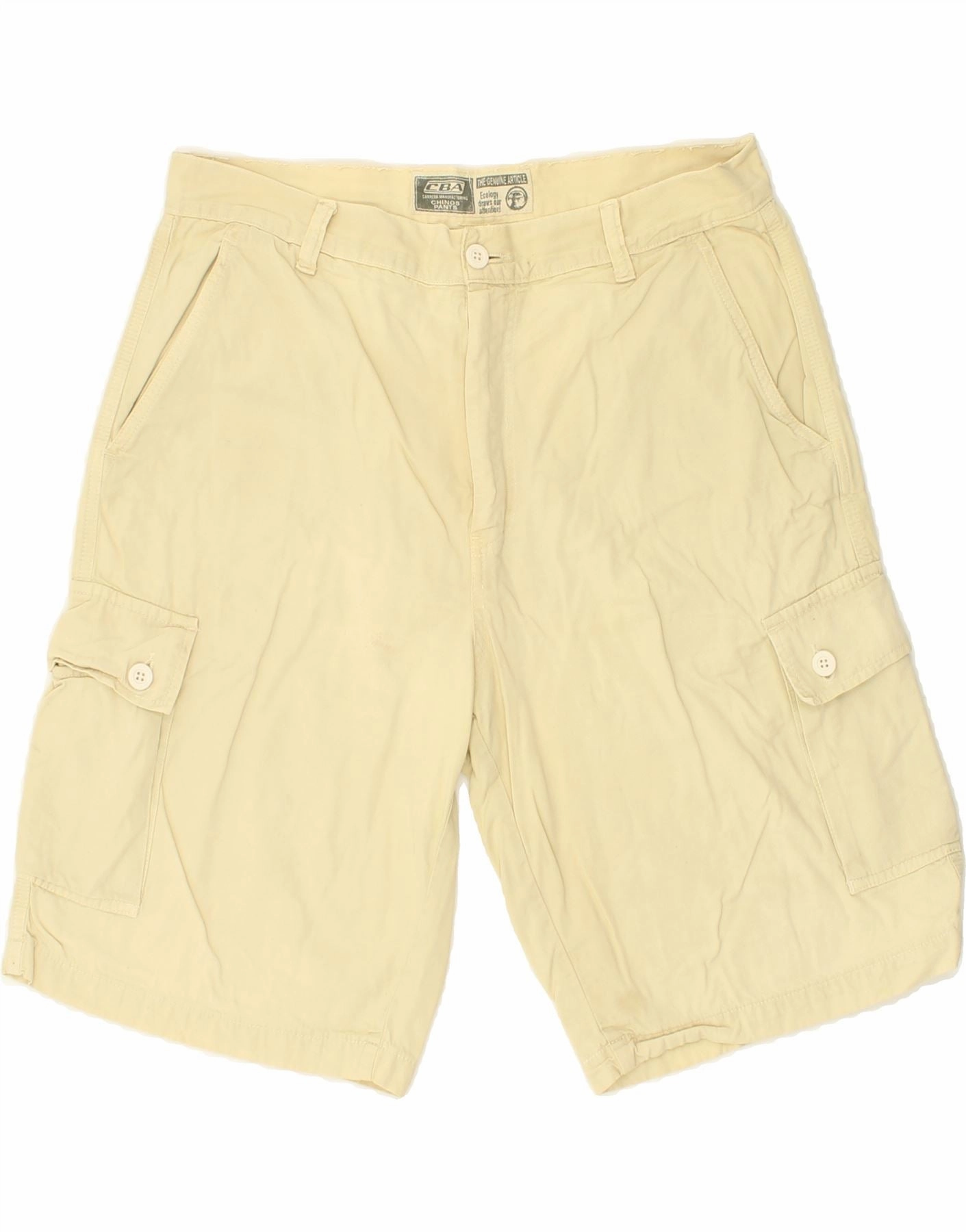 Free Fit CARRERA Mens Cargo Shorts W34 Large Beige Cotton
