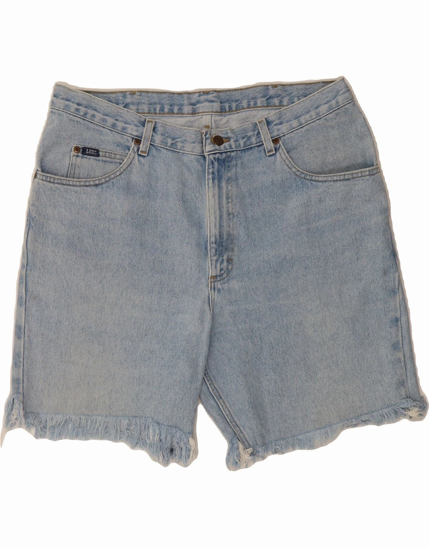 LEE Mens Denim Shorts W38 XL Blue Shock Dispersing Architecture Pre Shrunk Cotton Blend