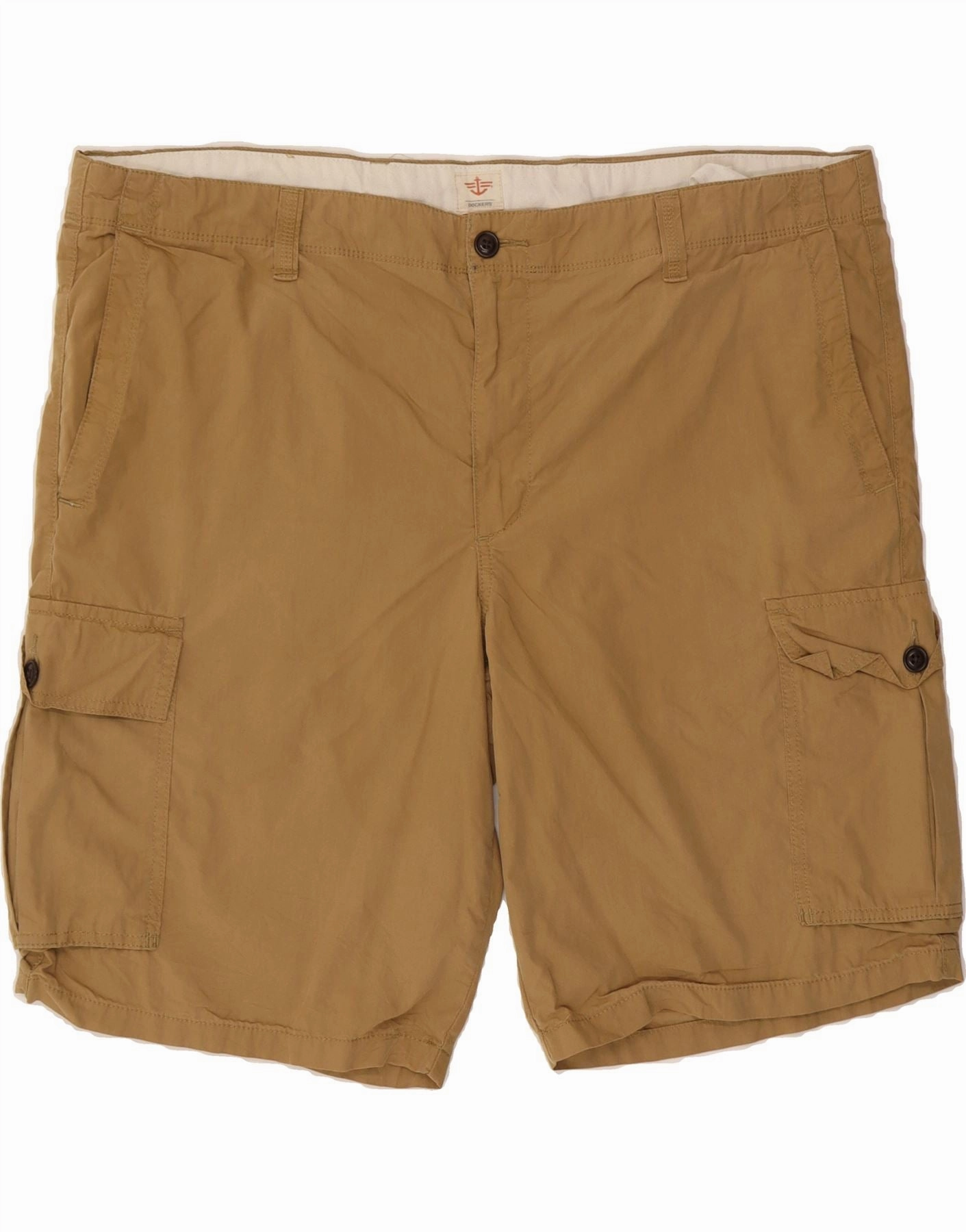 DOCKERS Mens Cargo Shorts W42 2XL Beige Cotton Durable Quality