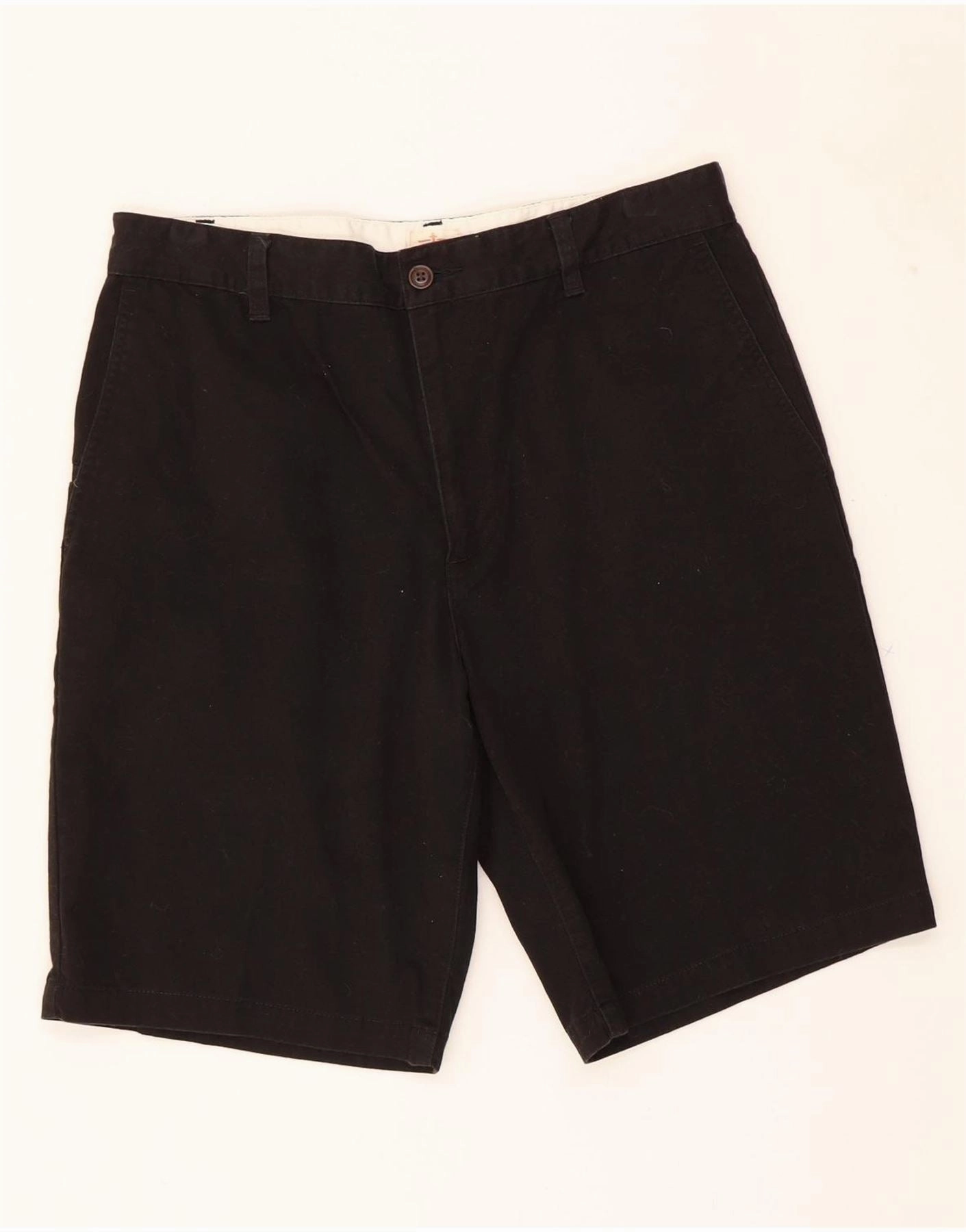 Active Comfort Breathable fabric DOCKERS Mens Chino Shorts W33 Medium Black Cotton