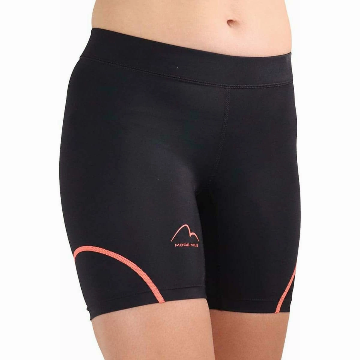More Mile Compression Womens Short Running Tights - Black Everyday Style Sporty Vibes