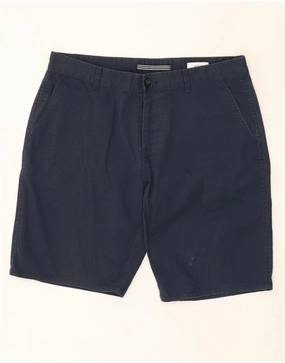 Tear Resistant Fabric Rubberized Grip Waistband JULES Mens Chino Shorts Size 46 XL W36 Navy Blue Cotton