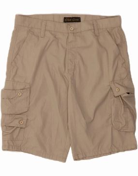 Anti Slip Waistband VINTAGE Mens Cargo Shorts W38 XL Grey Cotton