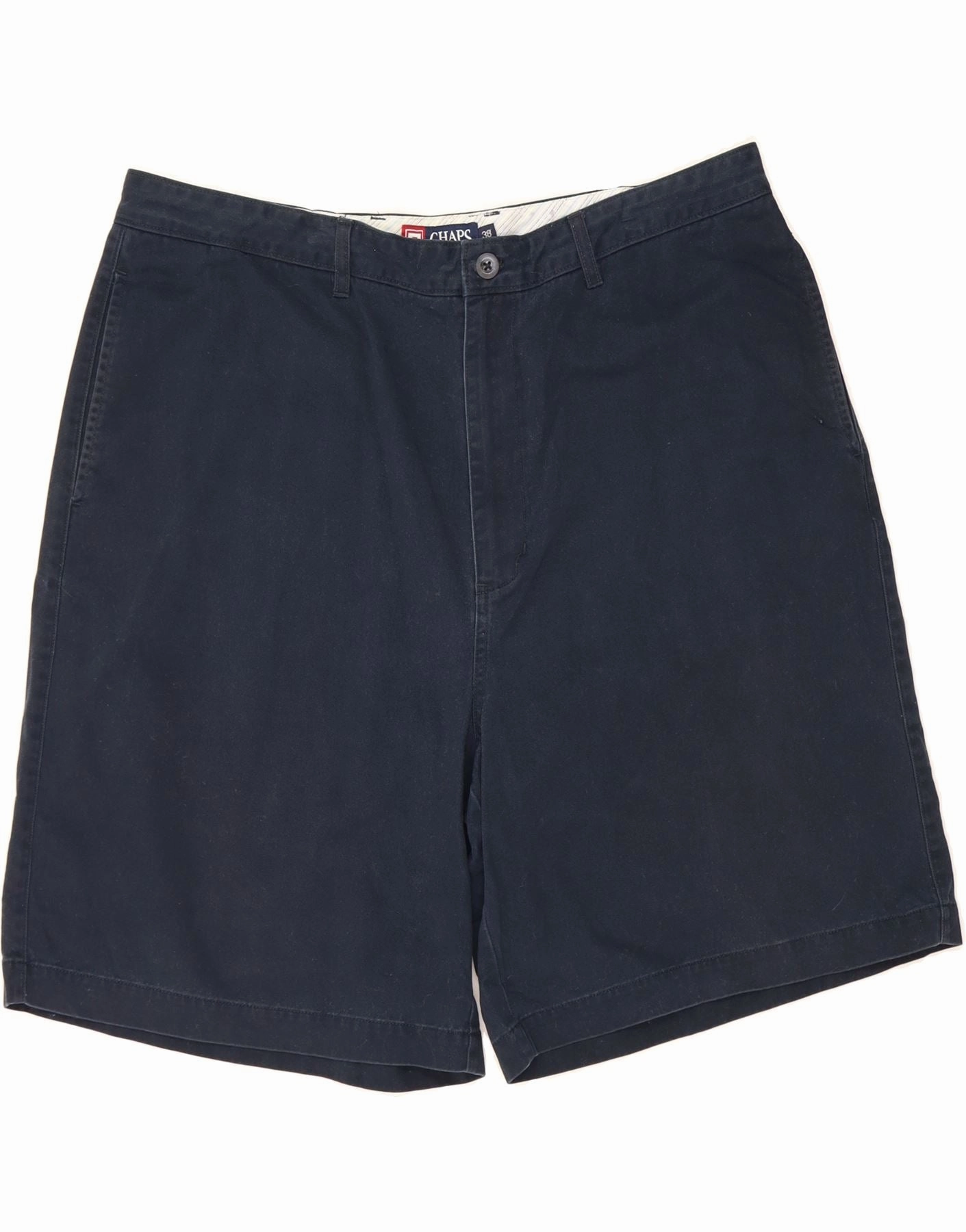 Athletic Wear button-down look CHAPS Mens Chino Shorts  W38 XL Navy Blue Cotton