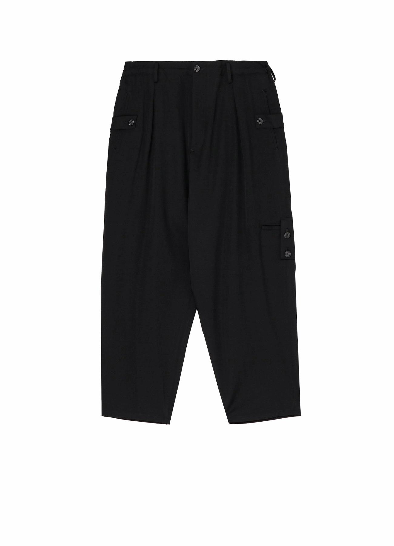WOOL GABARDINE TUCK TAB PANTS Relaxed Vibe