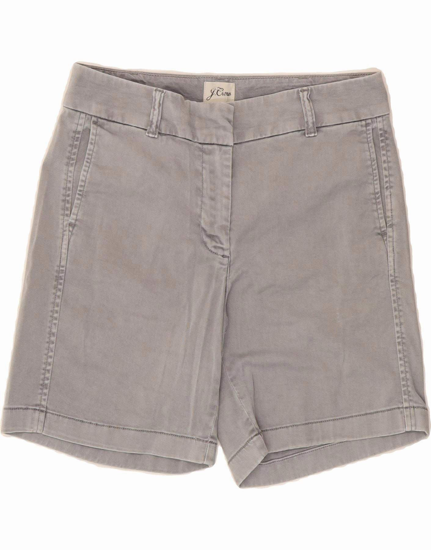 J. CREW Mens Chino Shorts US 4 Small W30  Grey Cotton Quick Flex Sport Edge