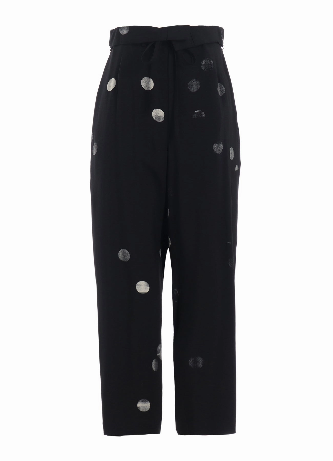 Fade Resistant Dye Fashion Layer CU/RY GABARDINE DOT HIGHT WAIST PANTS