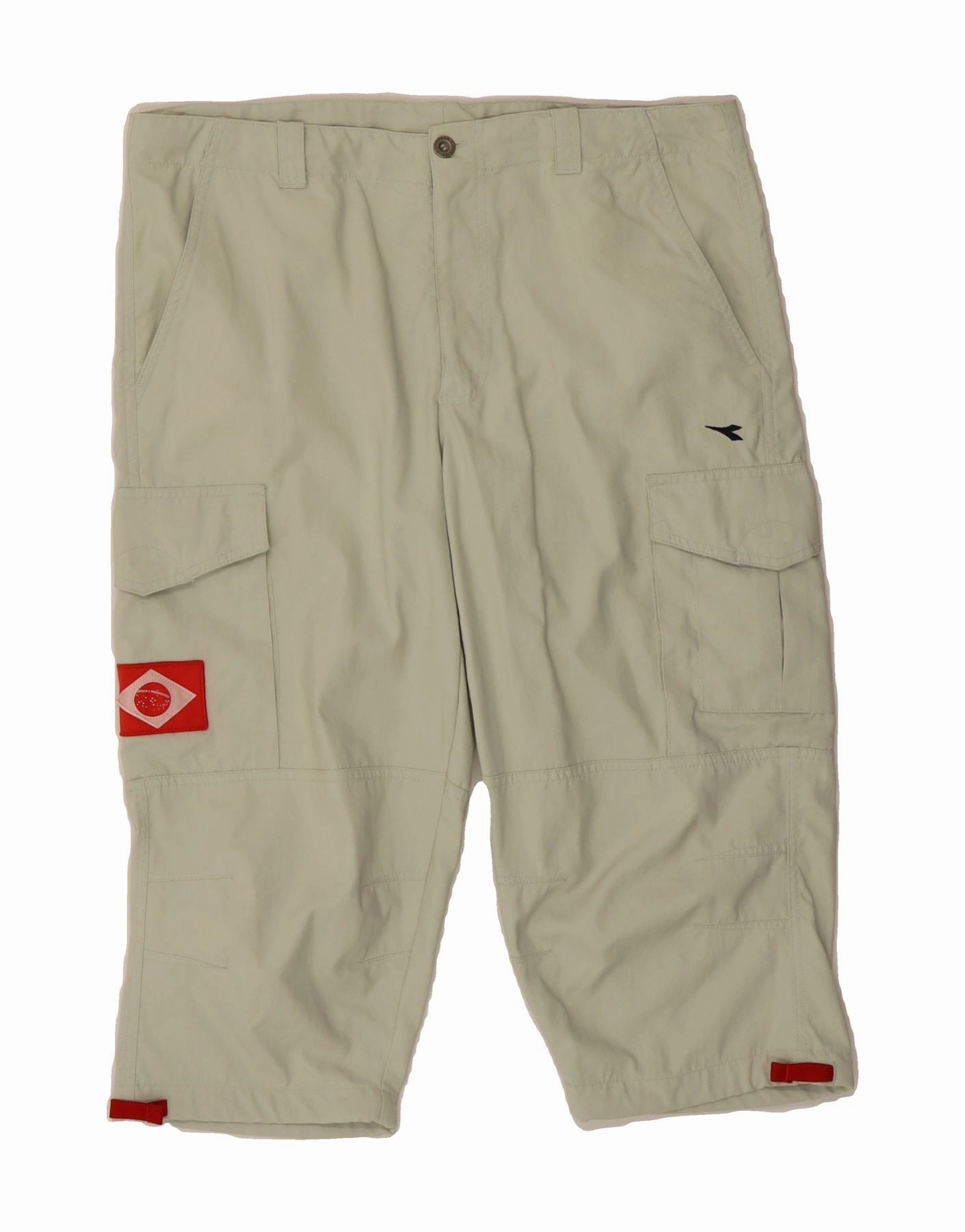 Outdoor Layer DIADORA Mens Cargo Bermuda Shorts Large W34  Green Polyamide