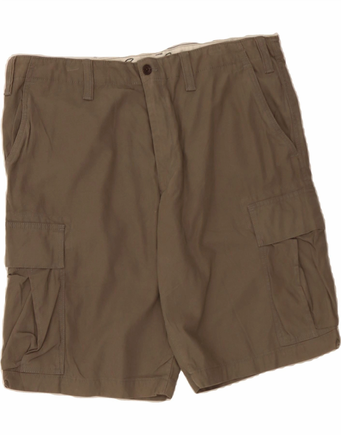 Basic Feel EDDIE BAUER Mens Cargo Shorts W38 XL  Brown Cotton