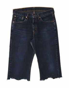 LEVI'S Mens 751 Denim Shorts W30 Medium Navy Blue Cotton Comfortable Movement kids' style