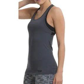 Relaxed Fit Design Moisture Management Technology TCA Tech Racerback Womens Running Vest Tank Top - Grey