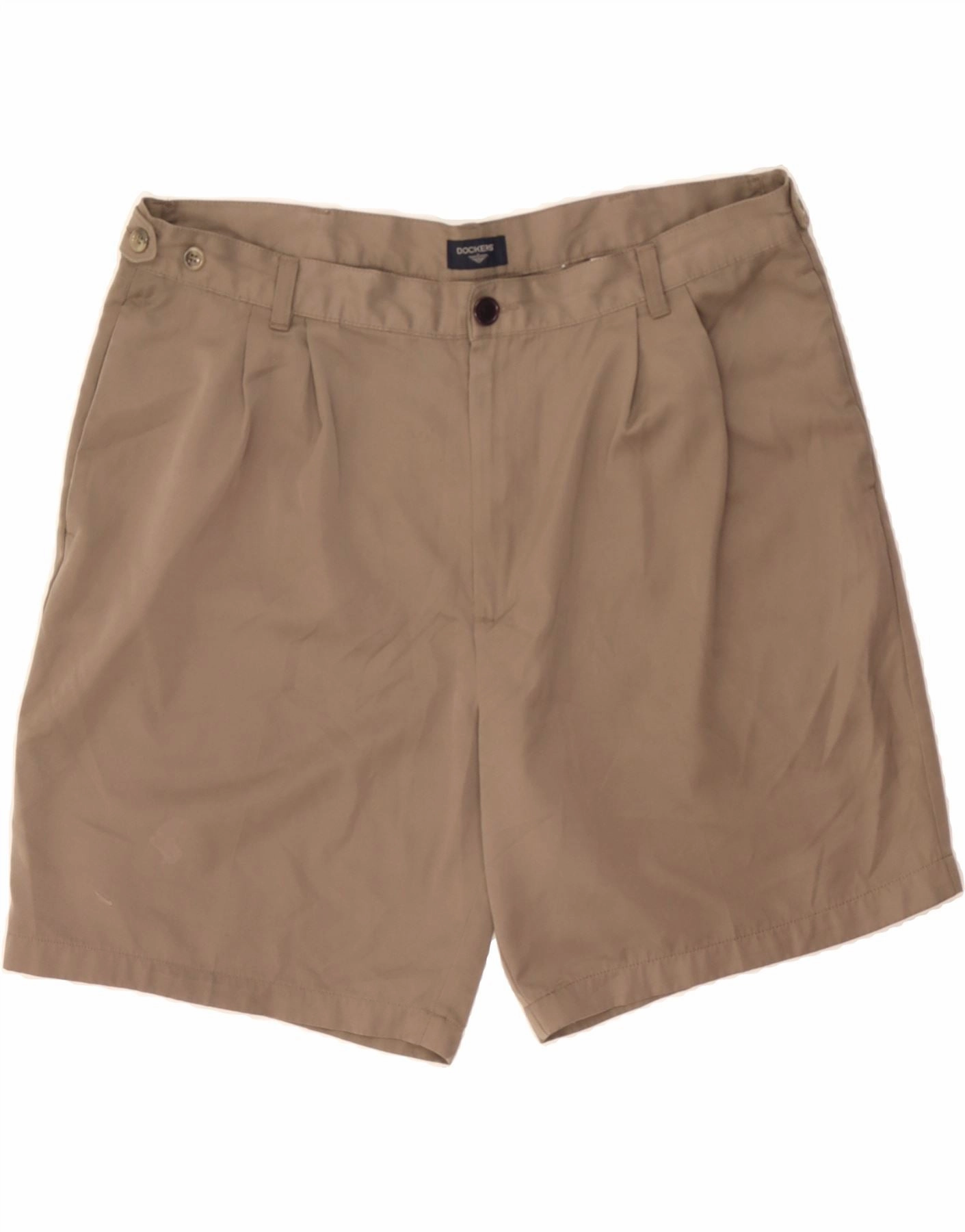 DOCKERS Mens Chino Shorts W40 XL Brown Sporty Comfort