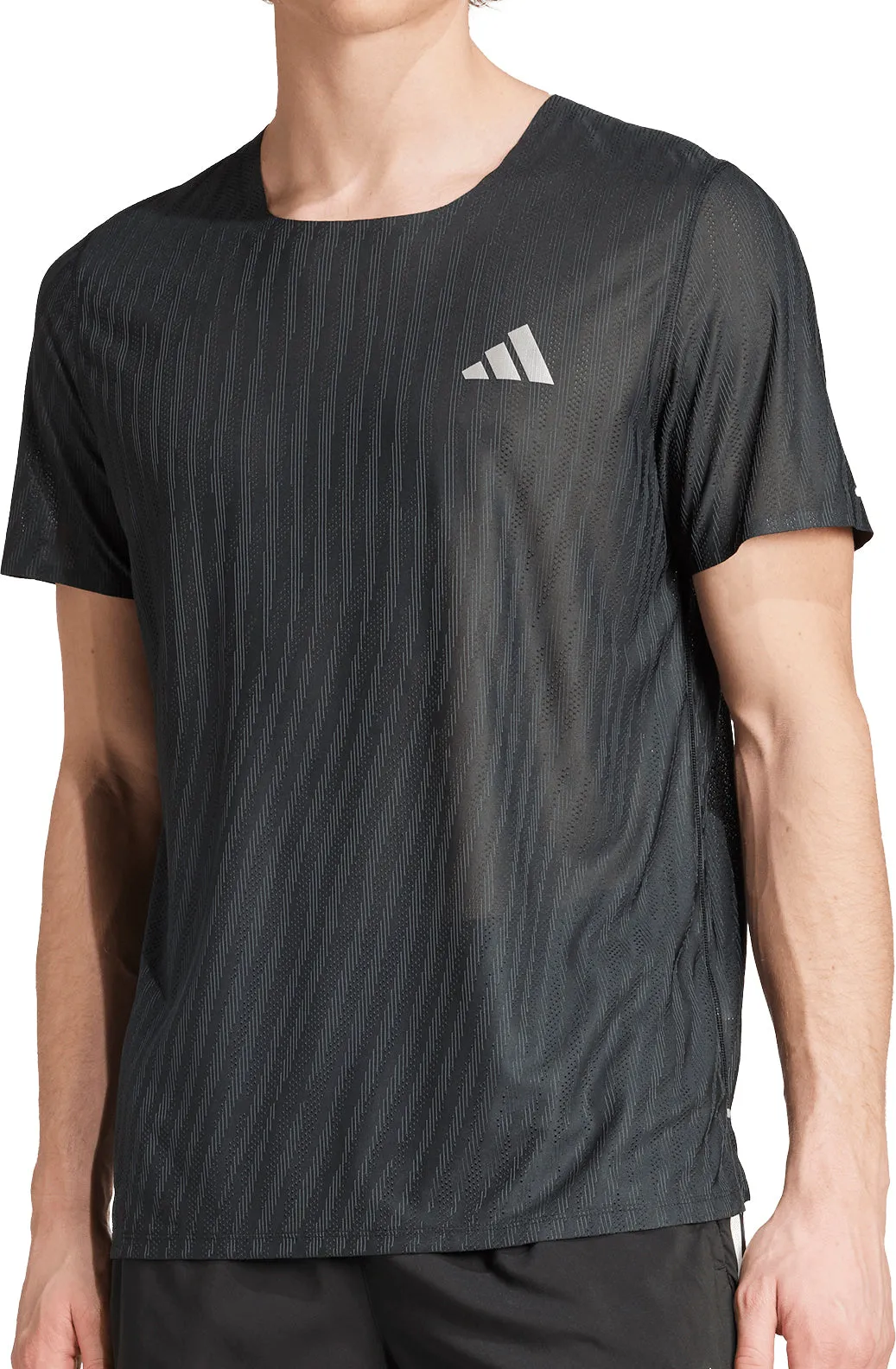adidas ADI365 ClimaCool  Short Sleeve Mens Running Top - Black Modern Style Trend