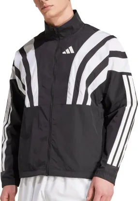Eco-Friendly Fabric Ergonomic Shoulder Design adidas Adizero Archive Mens Running Jacket - Black