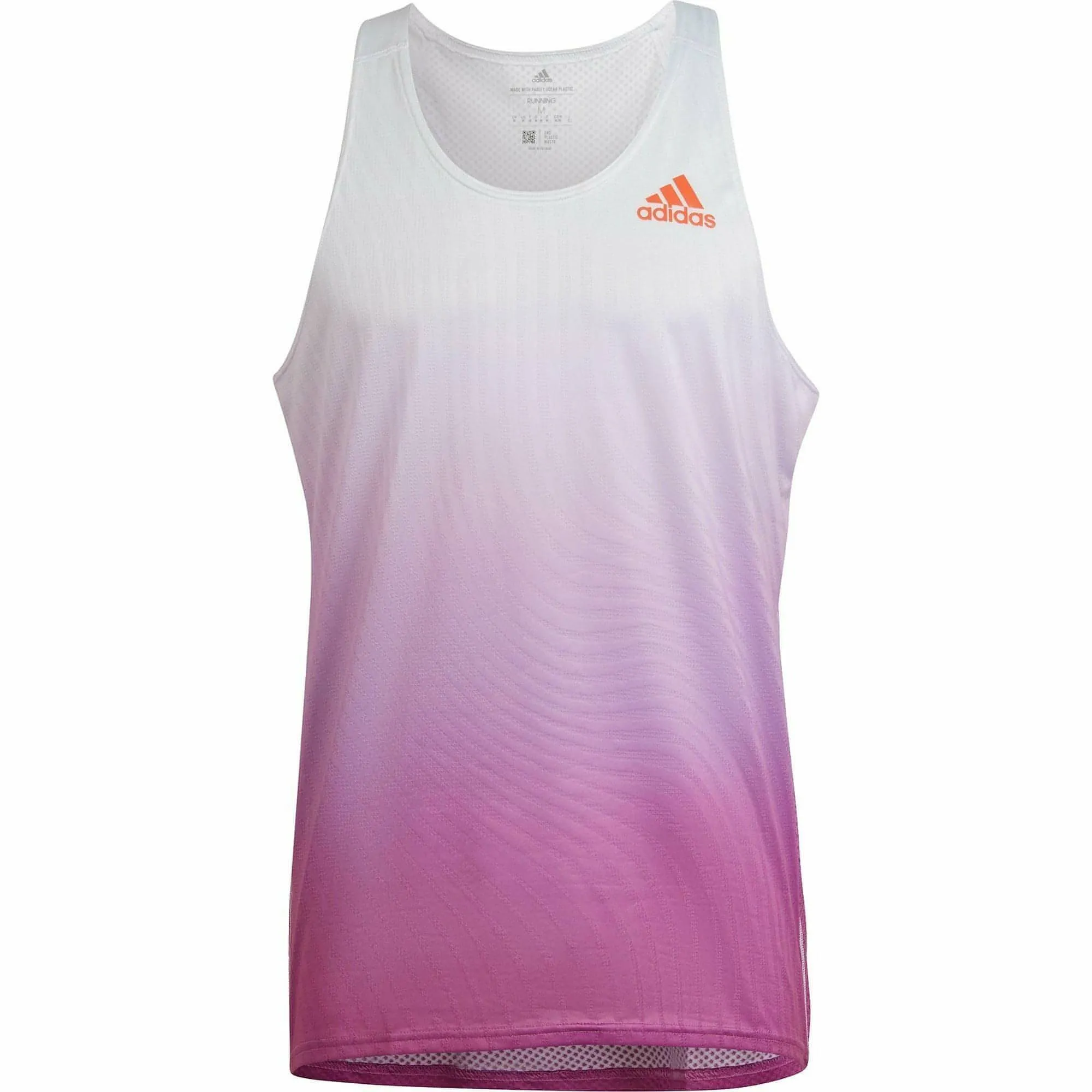 Rigidity - maintained industrial workers adidas Adizero Engineered Mens Running Vest - Purple