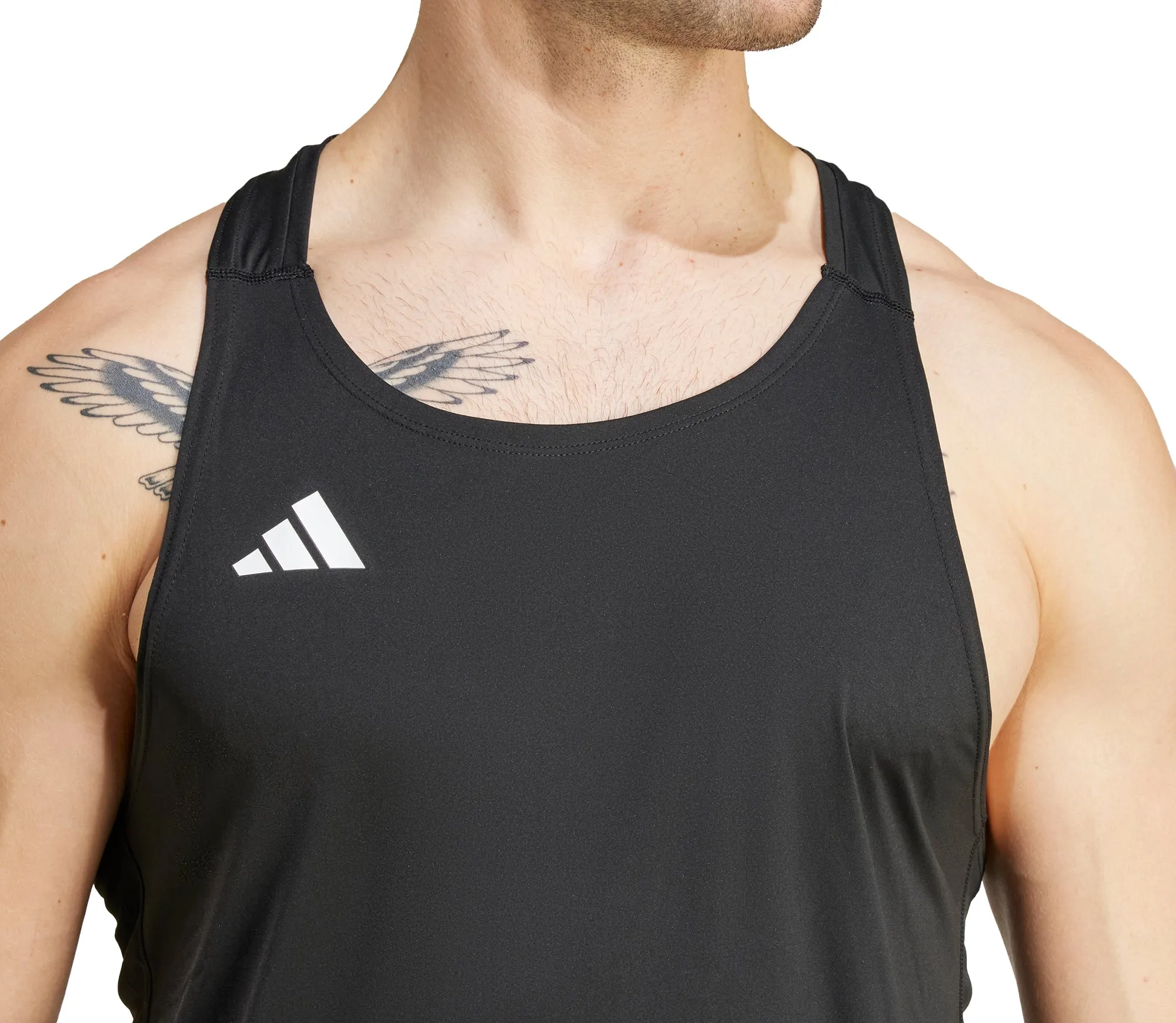short - term storage Adaptation - quick adidas Adizero Essentials Mens Running Vest - Black
