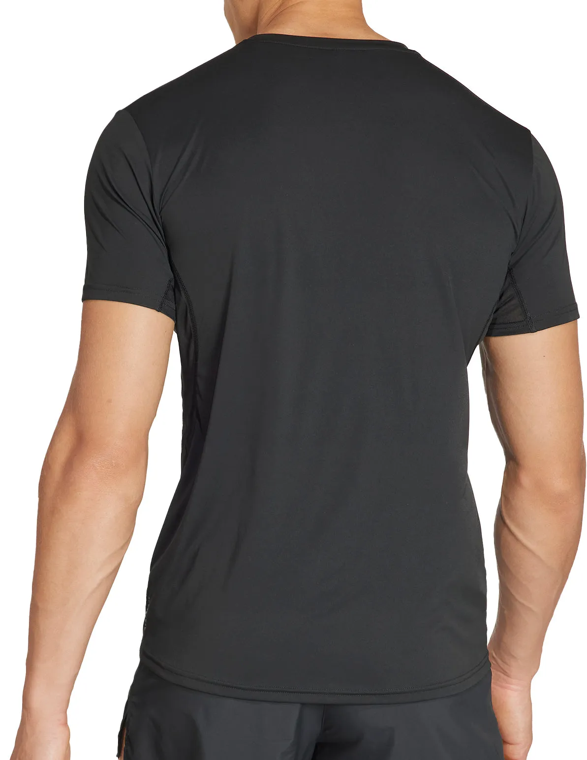 Day-to-Night Look Smooth Look adidas Adizero Essentials Short Sleeve Mens Running Top - Black