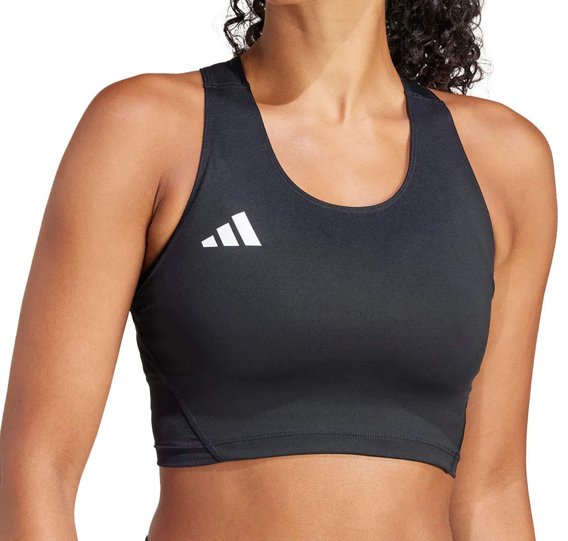 Hydration Pocket Active Wear adidas Adizero Essentials Womens Running Crop Top - Black