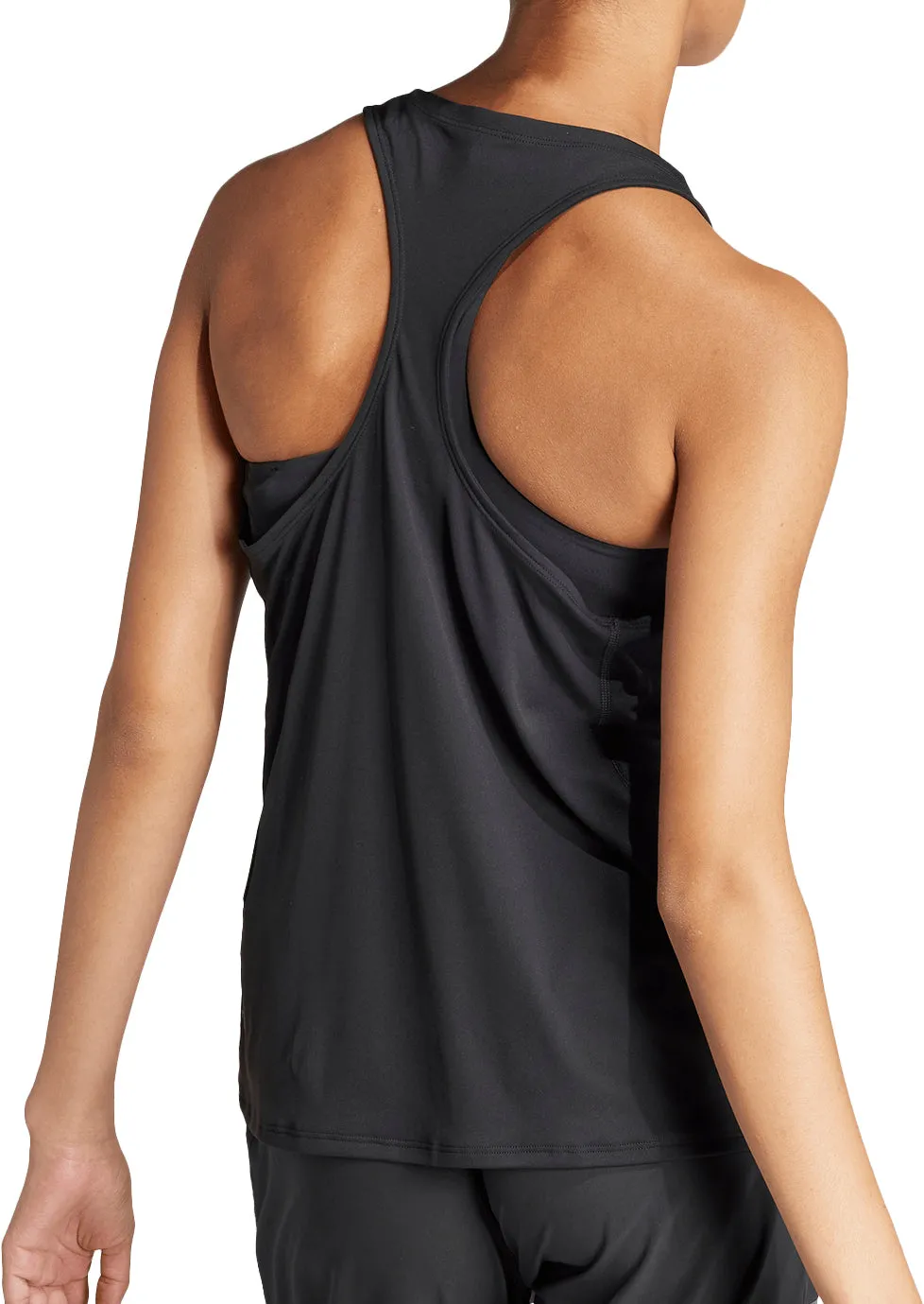 windproof adidas Adizero Essentials Womens Running Vest Tank Top - Black